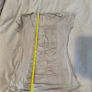 INC International Concepts Light Gray Short Sleeve Top